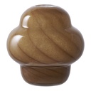 Vase vintage en verre marron