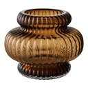 Vase vintage en verre soufflé marron
