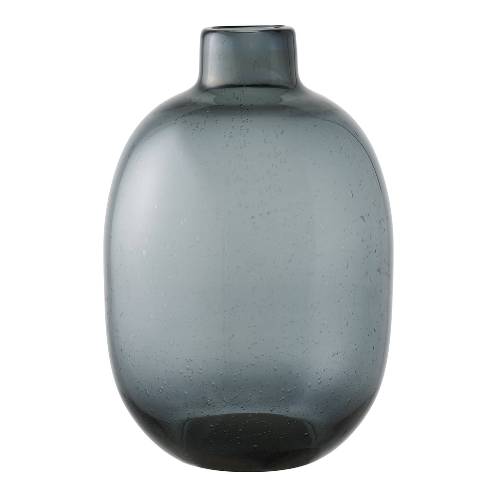 Vase décoratif en verre fumé 