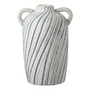 Vase blanc et bleu avec anses en céramique