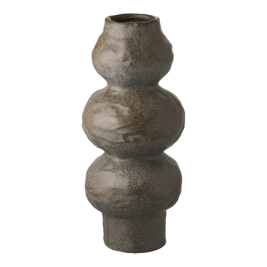Vase en céramique gris moucheté