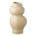 Vase design organique en céramique beige