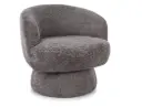 Fauteuil pivotant Cosmic de style contemporain/design organique en tissu Raven