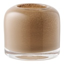 Bougeoir en verre soufflé marron