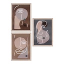 Ensemble de 3 cadres abstraits Madison