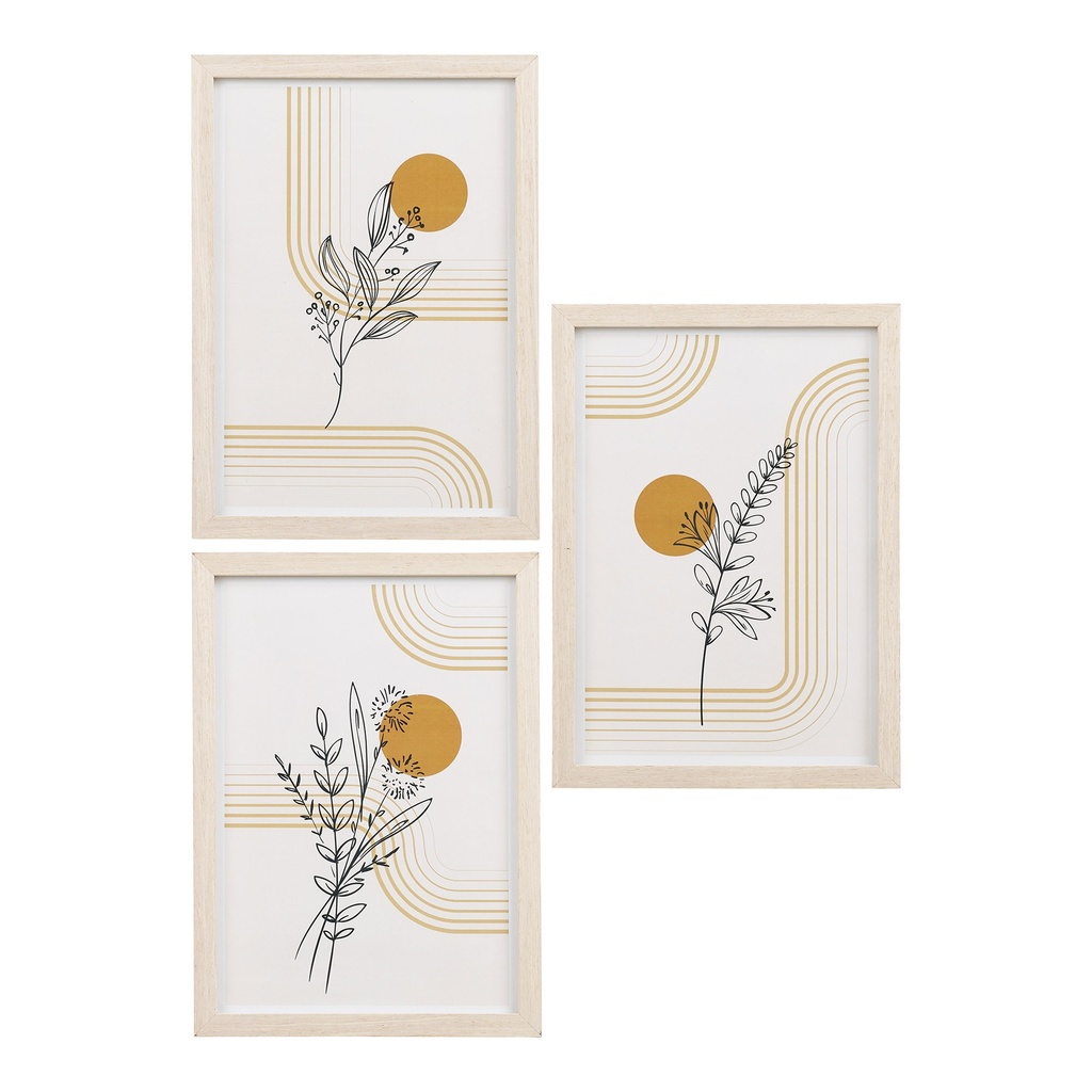 Ensemble de 3 cadres Madison Fleurs