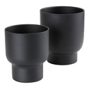 Pots de fleurs Fulda en métal noir 