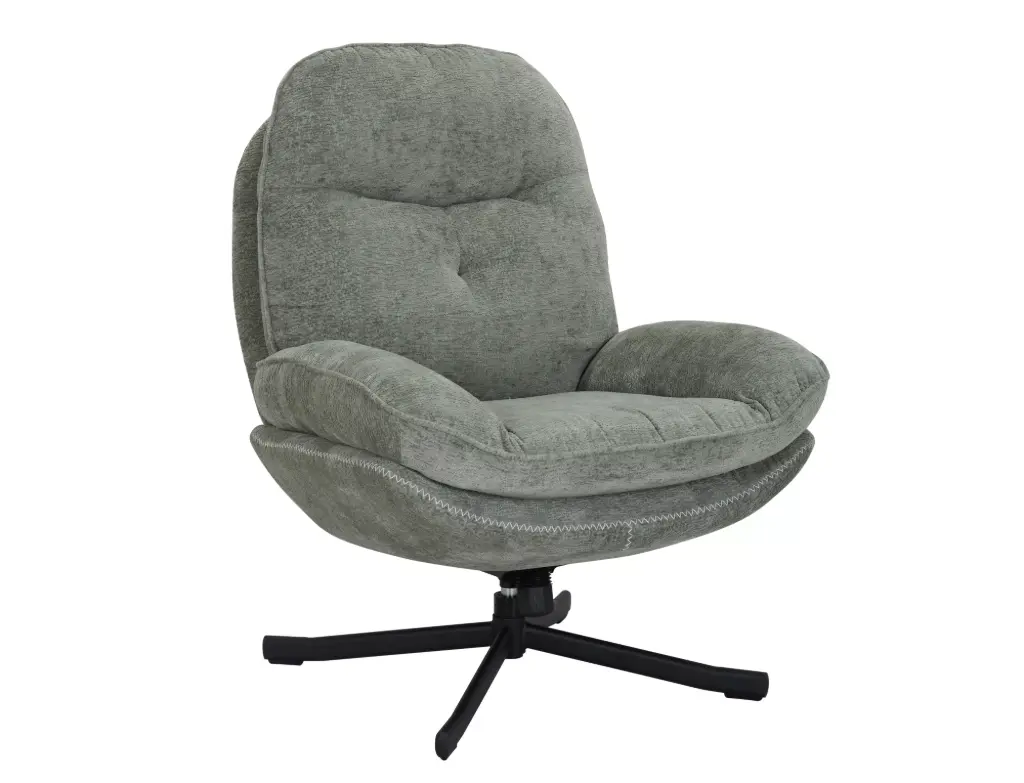 Fauteuil pivotant détente Harper en tissu