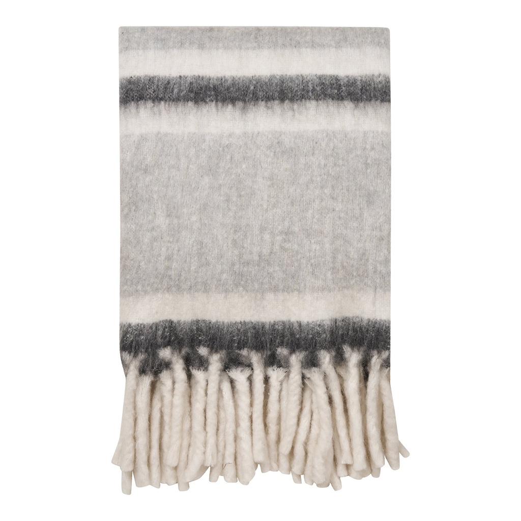 Plaid à carreaux caramel en laine 
