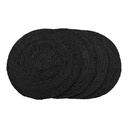 Lot de 4 sets de table ronds Bombay en jute tressée naturelle - 38 cm
