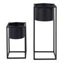 Pots de fleurs Marla en acier noir 