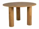 Table à manger ronde Montana imitation chêne style scandinave avec placage naturel