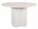 Table à manger ronde Rosalia style contemporain en microciment et MDF