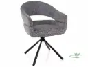 Chaise pivotante Borgo en tissu Leo et au dossier ajouré