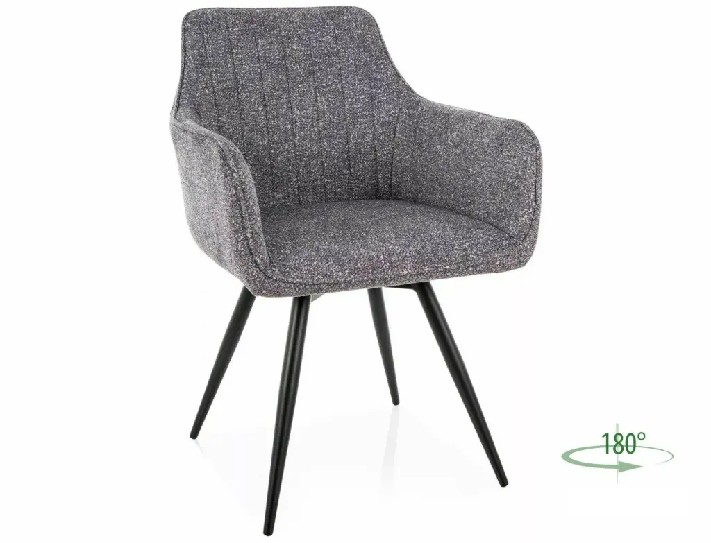Fauteuil pivotant Ballo en tissu Leo