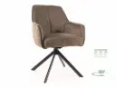 Chaise pivotante Notti en tissu Brego – assise confortable et piètement en métal