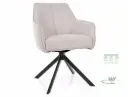 Chaise pivotante Notti en tissu Brego – assise confortable et piètement en métal