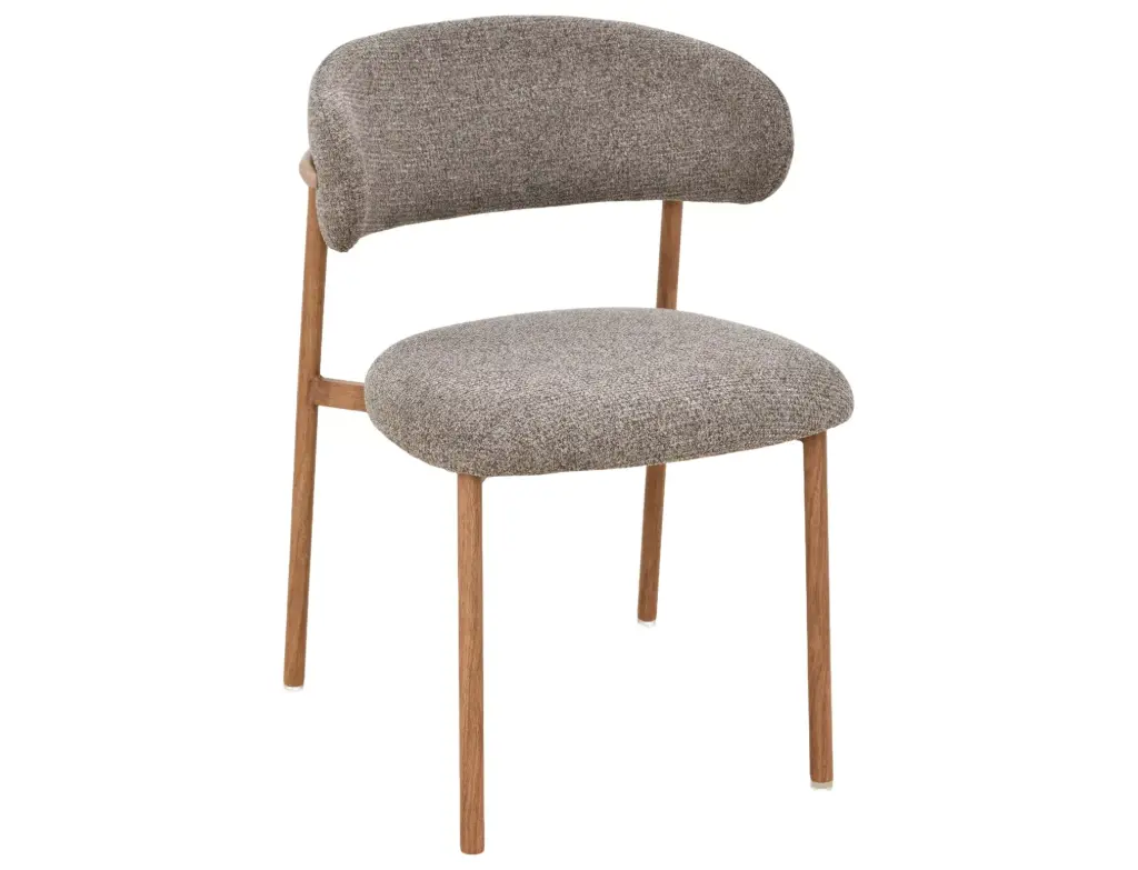 Chaise design Elton II - cadre en métal imitation chêne