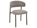Chaise design Elton II - cadre en métal imitation noyer