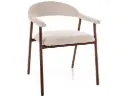 Chaise design Lagos D Raven – assise enveloppante et cadre métal imitation noyer d'inspiration Japandi