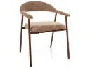 Chaise design Lagos D Raven – assise enveloppante et cadre métal imitation noyer d'inspiration Japandi