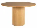 Table à manger ronde Rondo, placage en bois et piètement central