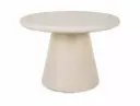 Table basse ronde Aurora écrue en MDF et microciment