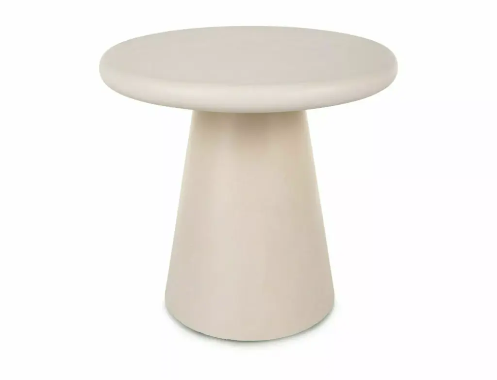 Table basse ronde Aurora, petit modèle avec piètement conique