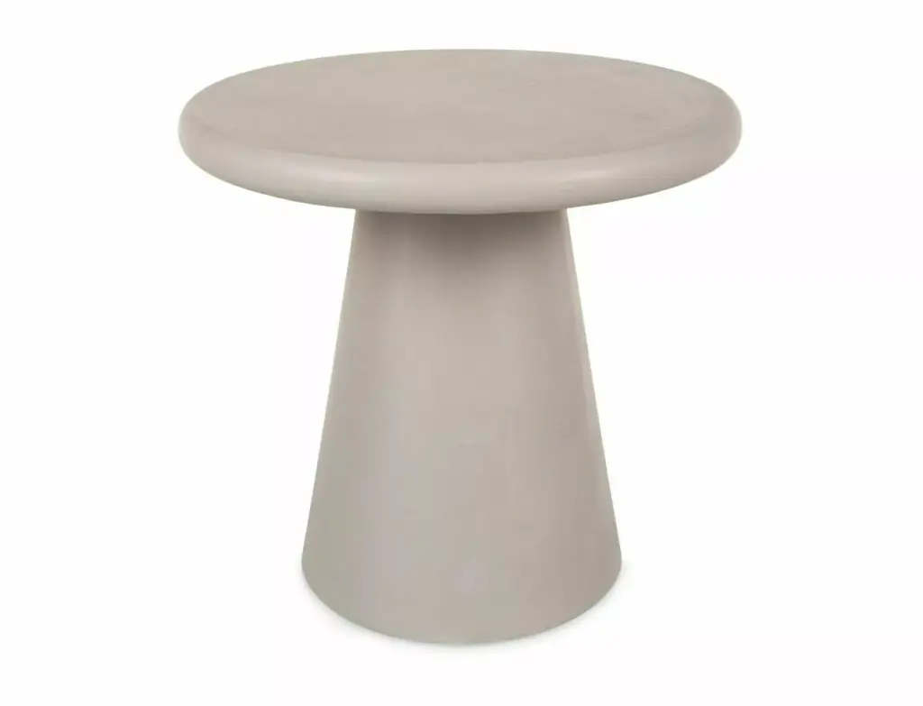Table basse ronde Aurora, petit modèle avec piètement conique