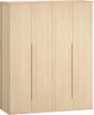 Armoire OMM - armoire de style Japandi à quatre portes avec penderie et tiroirs