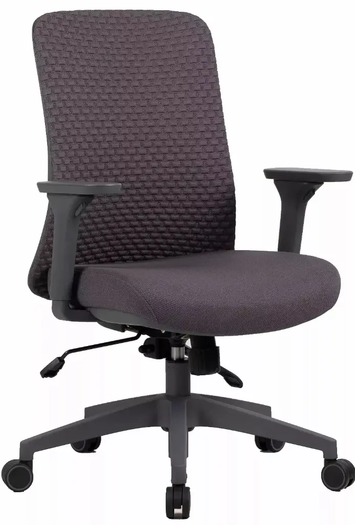 Chaise de bureau pivotante en tissu texturé Q-744