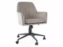 Fauteuil de bureau pivotant Q-886 à piètement en métal et assise en velours