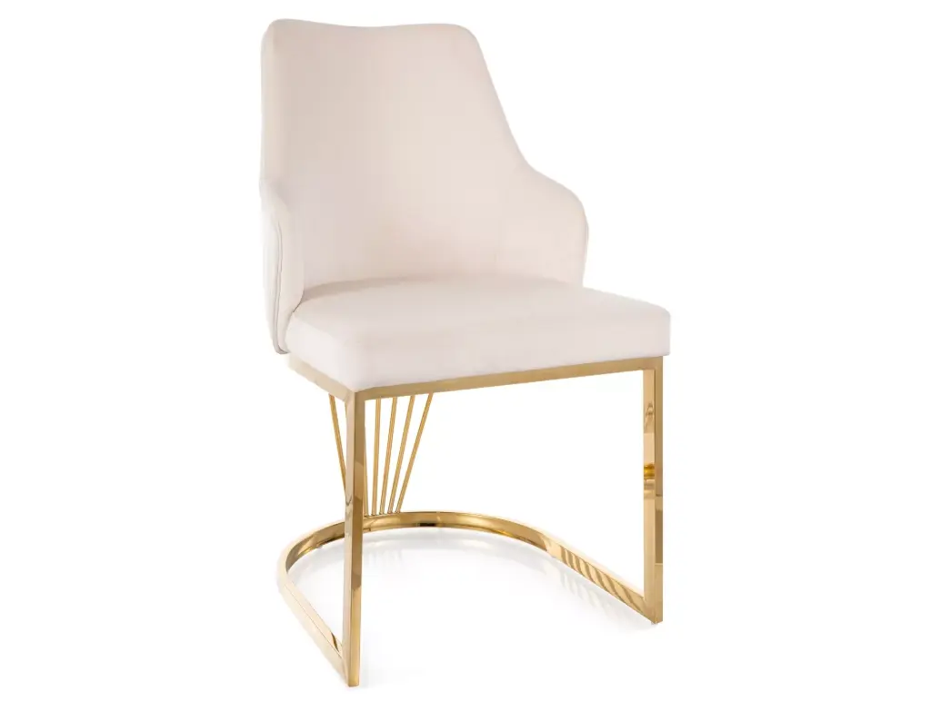 Chaise en velours Alure style art déco