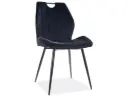 Chaise design Arco en velours avec pieds métal