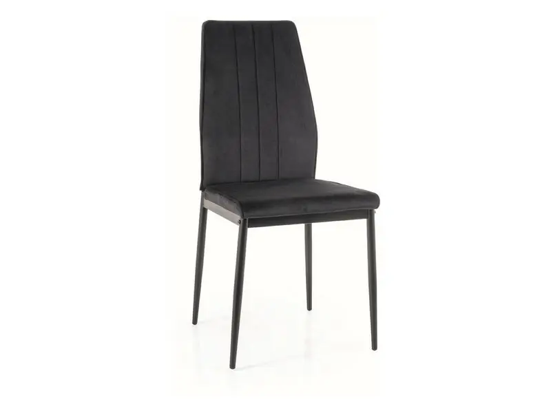 Chaise design Atom en velours à dossier haut