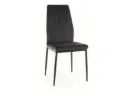 Chaise design Atom en velours à dossier haut