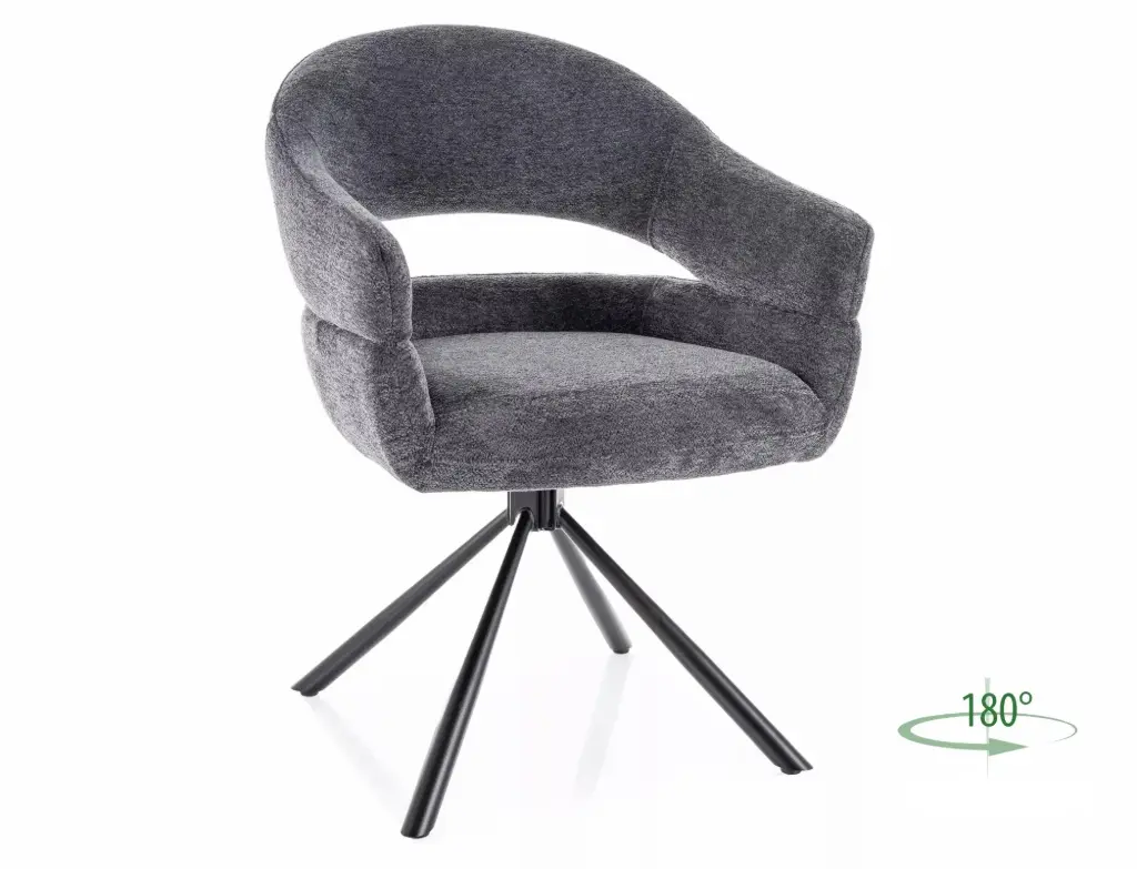 Chaise pivotante Borgo en tissu