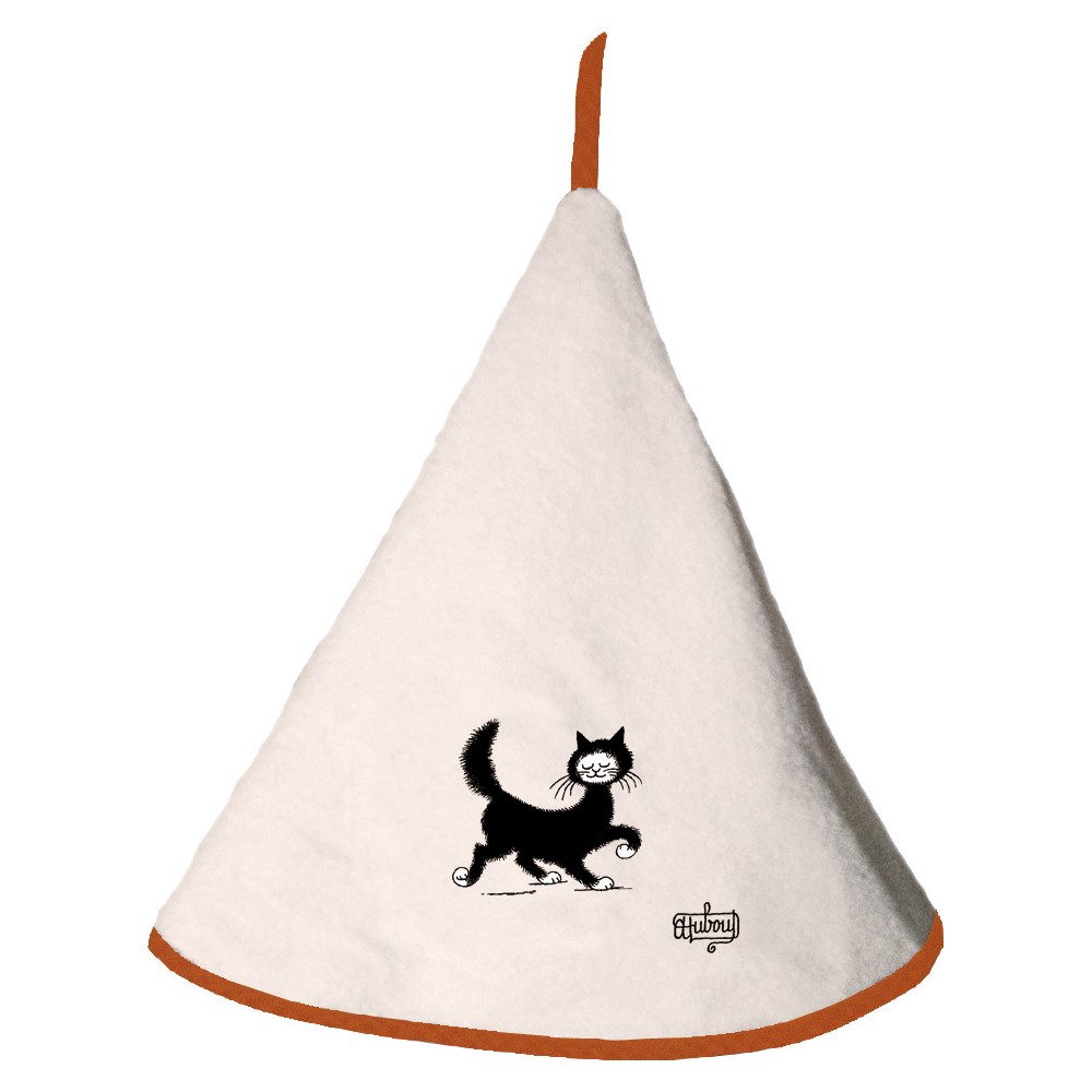 Essuie-mains Dubout Chat Balade ivoire