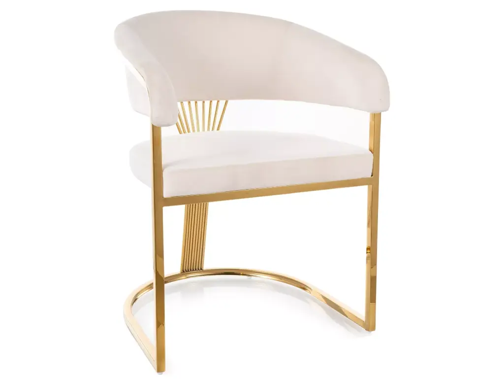 Fauteuil design Crown en velours, inspiration Art déco