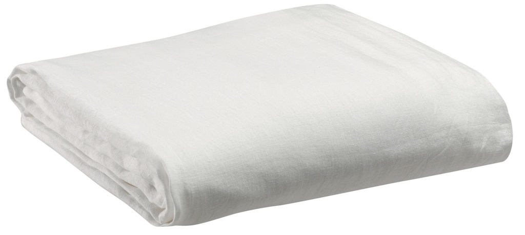 Drap housse Zeff Blanc en lin 180x200 bonnet 30cm
