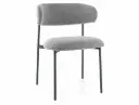 Chaise en tissu et piètement métal noir mat Elton