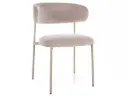 Chaise en tissu et piètement métal beige Elton
