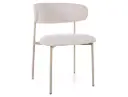 Chaise en tissu et piètement métal beige Elton