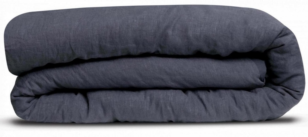 Housse de couette Linco Marine 220 x 240 en lin et coton