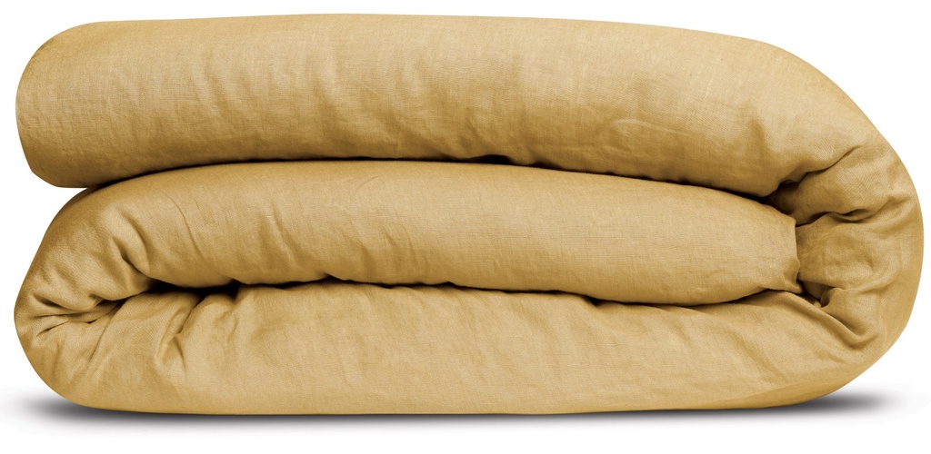 Housse de couette Linco Gold 220 x 240 en lin et coton