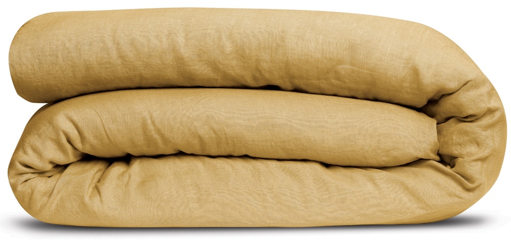 Housse de couette Linco Gold 260 x 240 en lin et coton