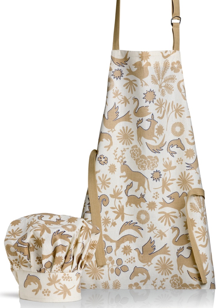 Tablier de cuisine et toque Pandi enfant