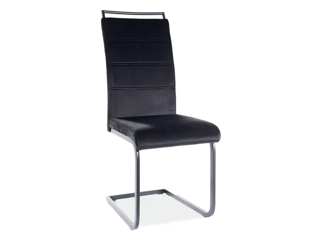 Chaise design H-441 en velours