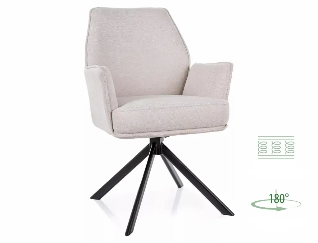 Fauteuil pivotant à 180° Hugo