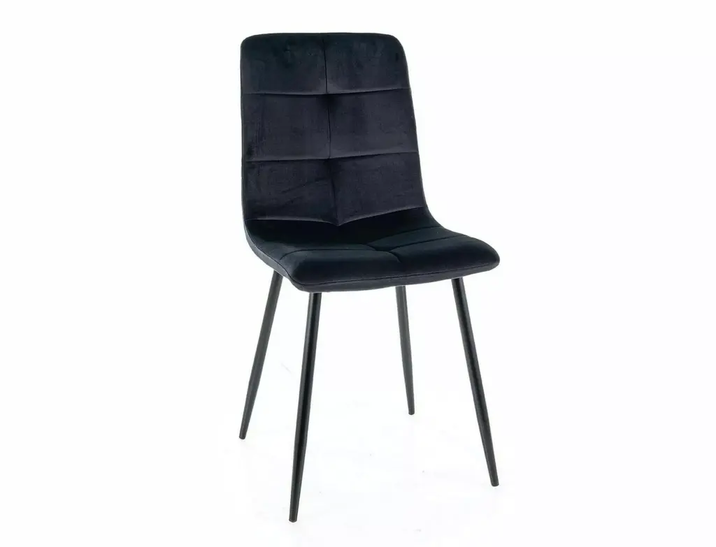 Chaise de salle à manger design Ivo en velours